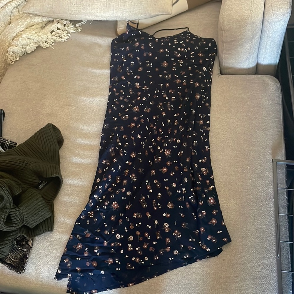 Fitted floral midi AG dress